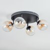 Chehalis Plafondlamp, Kogellampje Amber, Duidelijk, 4-lichts