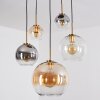 Koyoto Hanglamp, Kogellampje, Hanglamp Goud, Zwart, 5-lichts