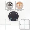 Chehalis Plafondlamp, Kogellampje Amber, Rookkleurig, 4-lichts
