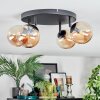 Chehalis Plafondlamp, Kogellampje Amber, 4-lichts