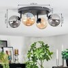 Chehalis Plafondlamp, Kogellampje Amber, Rookkleurig, 4-lichts