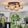 Chehalis Plafondlamp, Kogellampje Amber, 4-lichts