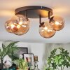 Chehalis Plafondlamp, Kogellampje Amber, 4-lichts