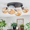 Chehalis Plafondlamp, Kogellampje Amber, 4-lichts