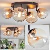 Chehalis Plafondlamp, Kogellampje Amber, Duidelijk, 4-lichts