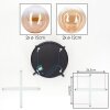 Chehalis Plafondlamp, Kogellampje Amber, Duidelijk, 4-lichts