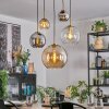 Koyoto Hanglamp, Kogellampje, Hanglamp Goud, Zwart, 5-lichts