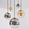 Koyoto Hanglamp, Kogellampje, Hanglamp Goud, Zwart, 5-lichts