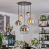 Koyoto Hanglamp, Kogellampje, Hanglamp Goud, Zwart, 5-lichts