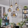 Koyoto Hanglamp, Kogellampje, Hanglamp Goud, Zwart, 5-lichts
