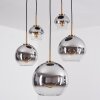 Koyoto Hanglamp, Kogellampje, Hanglamp Goud, Zwart, 5-lichts