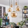 Koyoto Hanglamp, Kogellampje, Hanglamp Goud, Zwart, 5-lichts