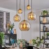 Koyoto Hanglamp, Kogellampje, Hanglamp Goud, Zwart, 5-lichts