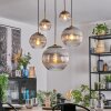 Koyoto Hanglamp, Kogellampje, Hanglamp Goud, Zwart, 5-lichts