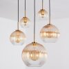 Koyoto Hanglamp, Kogellampje, Hanglamp Goud, Zwart, 5-lichts
