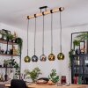 Koyoto Hanglamp, Kogellampje, Hanglamp Natuurlijke kleuren, Zwart, 5-lichts