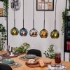 Koyoto Hanglamp, Kogellampje, Hanglamp Natuurlijke kleuren, Zwart, 5-lichts