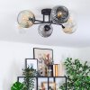 Ripoll Plafondlamp, Kogellampje Amber, Duidelijk, Rookkleurig, 6-lichts