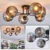 Ripoll Plafondlamp, Kogellampje Rookkleurig, 6-lichts