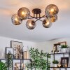 Ripoll Plafondlamp, Kogellampje Rookkleurig, 6-lichts