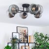 Ripoll Plafondlamp, Kogellampje Chroom, Duidelijk, Rookkleurig, 6-lichts