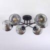 Ripoll Plafondlamp, Kogellampje Chroom, Duidelijk, Rookkleurig, 6-lichts