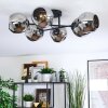 Ripoll Plafondlamp, Kogellampje Chroom, Rookkleurig, 6-lichts