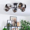 Ripoll Plafondlamp, Kogellampje Chroom, Rookkleurig, 6-lichts
