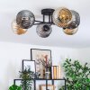 Ripoll Plafondlamp, Kogellampje Amber, Rookkleurig, 6-lichts