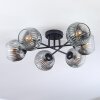 Ripoll Plafondlamp, Kogellampje Duidelijk, Rookkleurig, 6-lichts