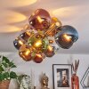 Koyoto Plafondlamp, Kogellampje Goud, Zwart, 10-lichts