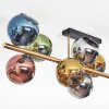 Koyoto Plafondlamp, Kogellampje Goud, Zwart, 10-lichts