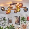 Koyoto Plafondlamp, Kogellampje Goud, Zwart, 10-lichts