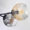 Ripoll Plafondlamp, Kogellampje Amber, Duidelijk, Rookkleurig, 6-lichts