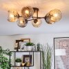 Ripoll Plafondlamp, Kogellampje Amber, Duidelijk, Rookkleurig, 6-lichts