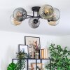 Ripoll Plafondlamp, Kogellampje Amber, Duidelijk, Rookkleurig, 6-lichts