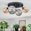 Chehalis Plafondlamp, Kogellampje Amber, Rookkleurig, 4-lichts