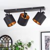 Alsen Plafondlamp, Plafondspot Zwart, 3-lichts