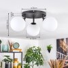 Gastor Plafondlamp, Kogellampje Wit, 3-lichts