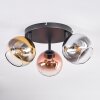 Koyoto Plafondlamp, Kogellampje Chroom, Duidelijk, Koperkleurig, Rookkleurig, 3-lichts