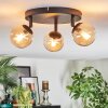 Chehalis Plafondlamp, Kogellampje 40 cm Amber, 3-lichts