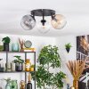 Koyoto Plafondlamp, Kogellampje Amber, Duidelijk, Rookkleurig, 3-lichts