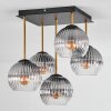 Ripoll Plafondlamp, Kogellampje Goud, Zwart, 5-lichts