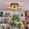 Koyoto Plafondlamp, Kogellampje Amber, 3-lichts