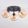 Koyoto Plafondlamp, Kogellampje Amber, 3-lichts