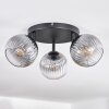 Koyoto Plafondlamp, Kogellampje Duidelijk, Rookkleurig, 3-lichts