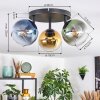 Koyoto Plafondlamp, Kogellampje Blauw, Goud, Groen, Duidelijk, 3-lichts