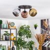 Ripoll Plafondlamp, Kogellampje Chroom, Goud, Koperkleurig, Rookkleurig, 3-lichts