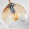 Koyoto Plafondlamp, Kogellampje Messing, Zwart, 5-lichts