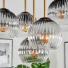 Koyoto Plafondlamp, Kogellampje 45 cm Messing, Zwart, 5-lichts